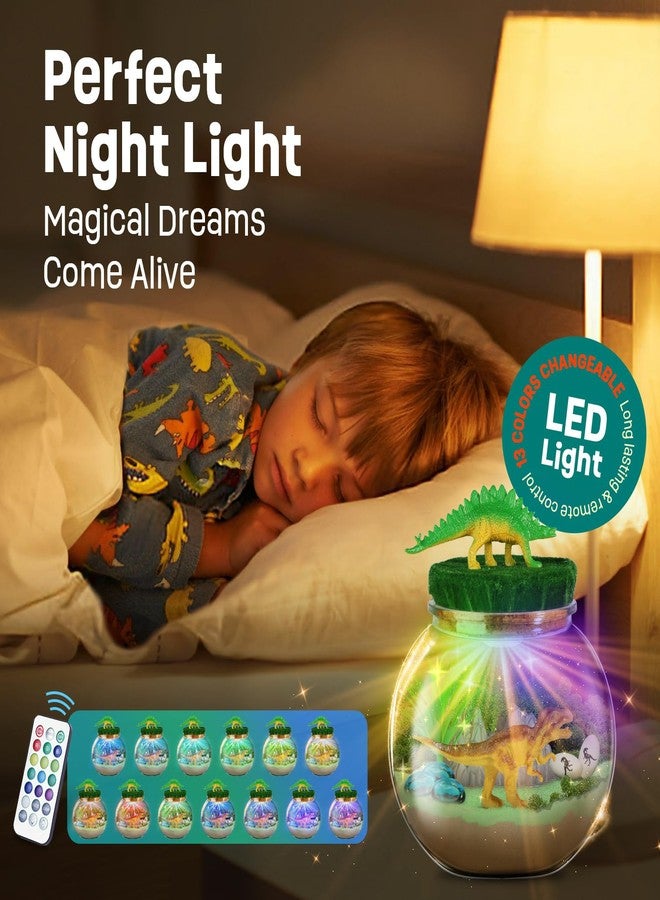 LAOESE Dinosaur Toys for Kids - Dinosaurs Terrarium Kit for Kids - Birthday Christmas Gifts for Boy Ages 4 5 6 7 8-12 Year Old - DIY Dino Toys for Boys - Arts and Crafts Kit for Kid - Image 2